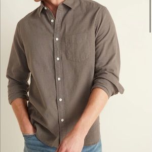 OLD NAVY Linen-Blend Long-Sleeve Shirt